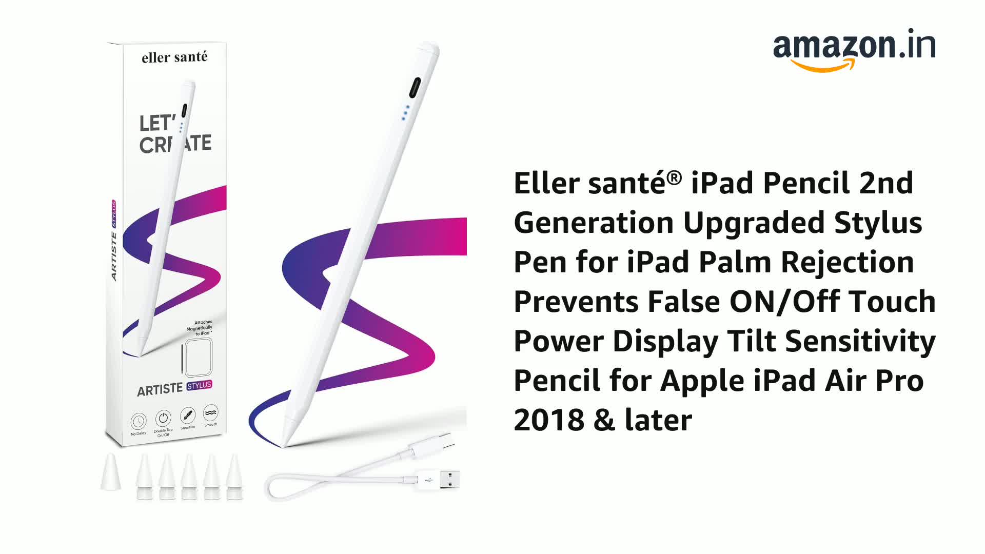 Amazon.in: Buy iPad Apple Pencil 2 Generation Upgraded Stylus Pen