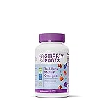 SmartyPants Toddler Multivitamin Gummies: Omega 3 Fish Oil (EPA/DHA), Vitamin D3, C, Vitamin B12, B6, A, K & Zinc, Biotin, Beta Carotene, Gluten Free, Three Fruit Flavors, 90 Count (30 Day Supply)
