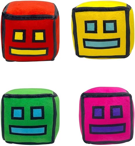 4 piezas de juguete de peluche de tablero de geometría, juguete de peluche de animales de peluche, regalo para niños y niños de 4.7 pulgadas