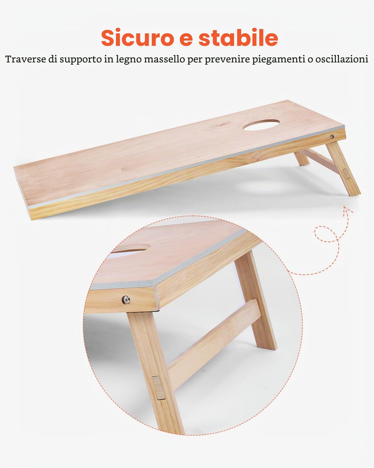 VEOVR Set di Gioco Cornhole Portatile da Tavolo, Tavole Pieghevole da Gioco, Tavola da Lancio Portatile in Legno Massello, Gioco Cornhole con Borsa per Trasporto, 1255 x 600 x 302 mm
