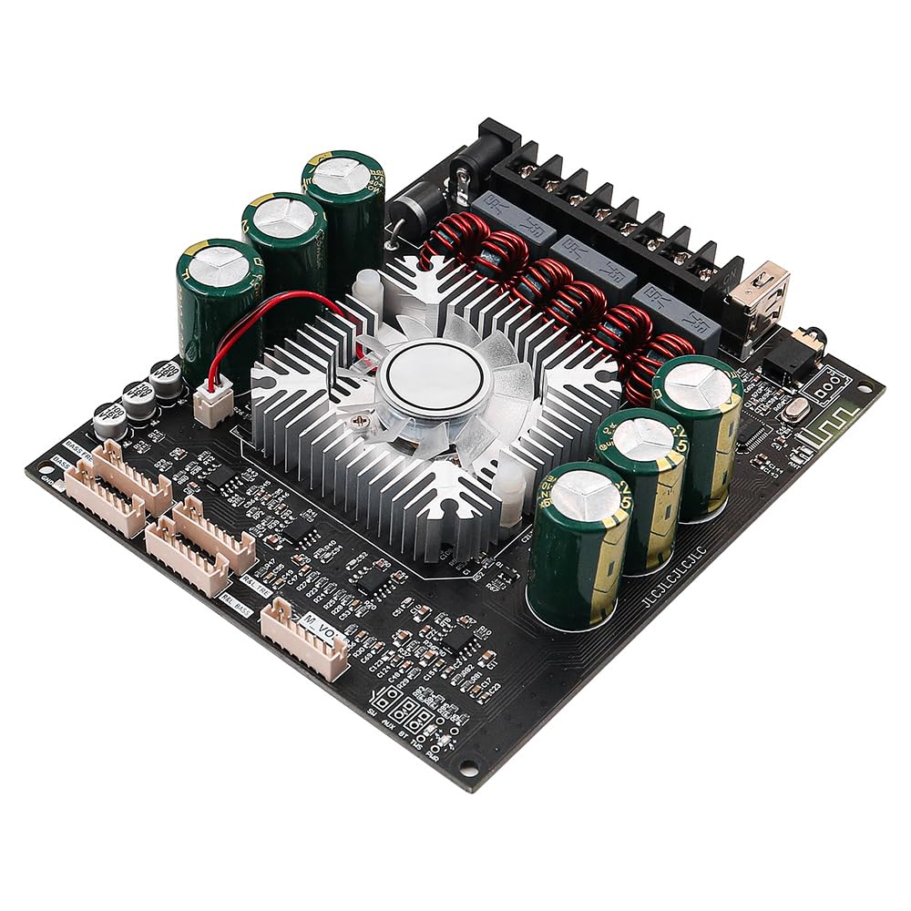 DollaTek TDA7498E Placa amplificadora de potencia de diente azul con subwoofer 2.1 canales 160W × 2+220W 15V-36V Módulo amplificador de potencia Placa amplificadora