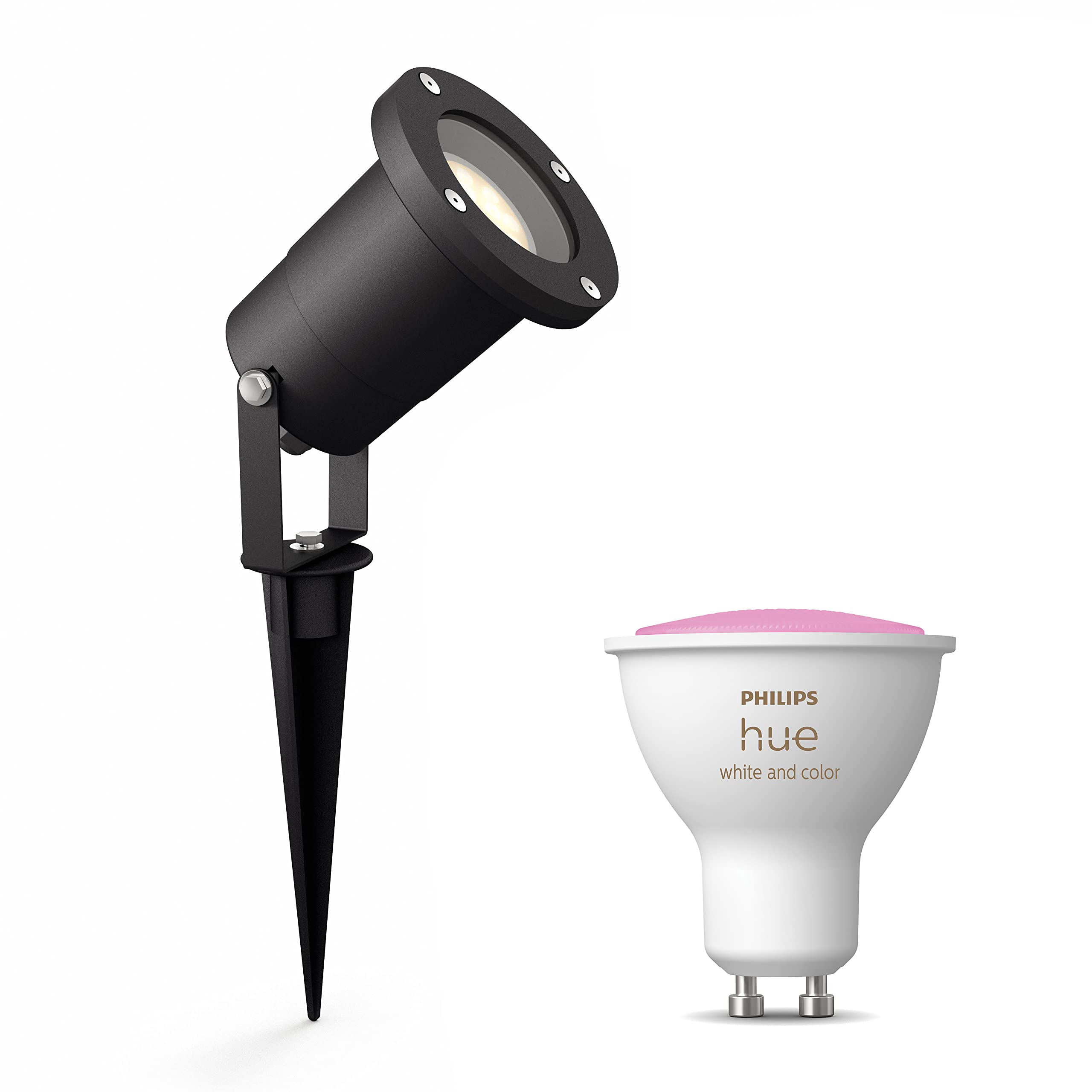 Philips Hue Puled Gartenstrahler GU10 Weißes Farbiges Licht Gartenbeleuchtung White Color Ambiance