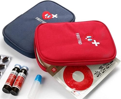 Miniatura 7 de Kit de primeros auxilios, bolsa vacía potable, suministros de primeros auxilios, mini organizador de medicamentos Oxford, kit de supervivencia