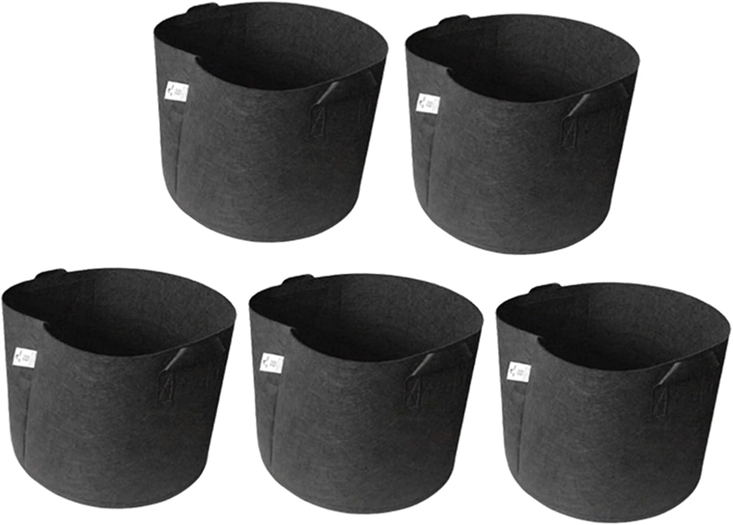VALINK Grow Bags, 5-Pack Heavy Duty Thickened Nonwoven Fabric Pots Grow Bags with Handles Gardening Tool
