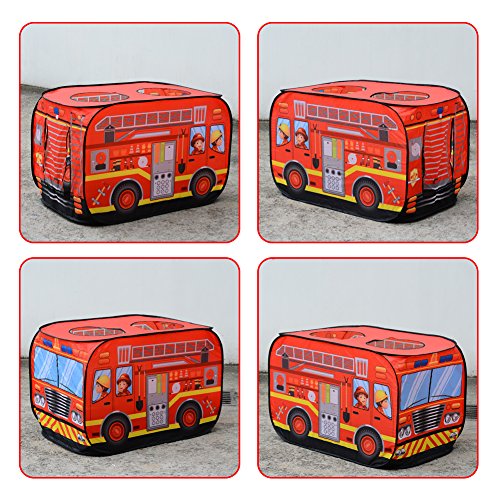 pop up fire engine play tent