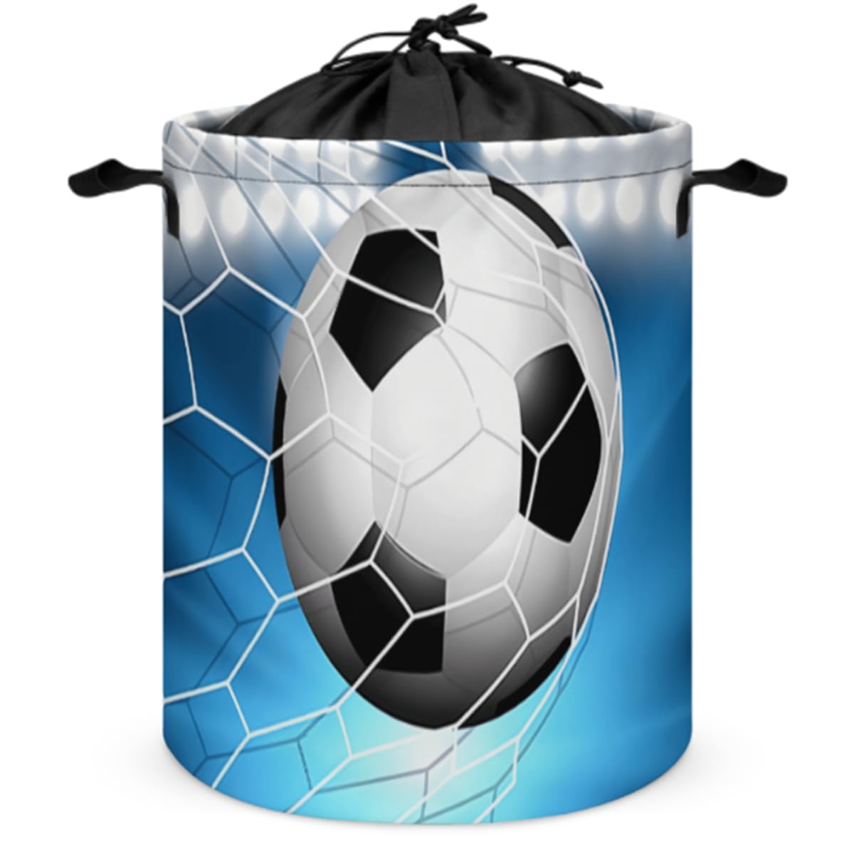 Laundry Basket, Collapsible Waterproof Oxford Cloth Dirty Clothes Basket, Gaming Graffiti Football Pattern, Washing Basket, Bath Toy Storage Basket, Boys Teenager Bedroom Decor (Colour 5,44x35cm)