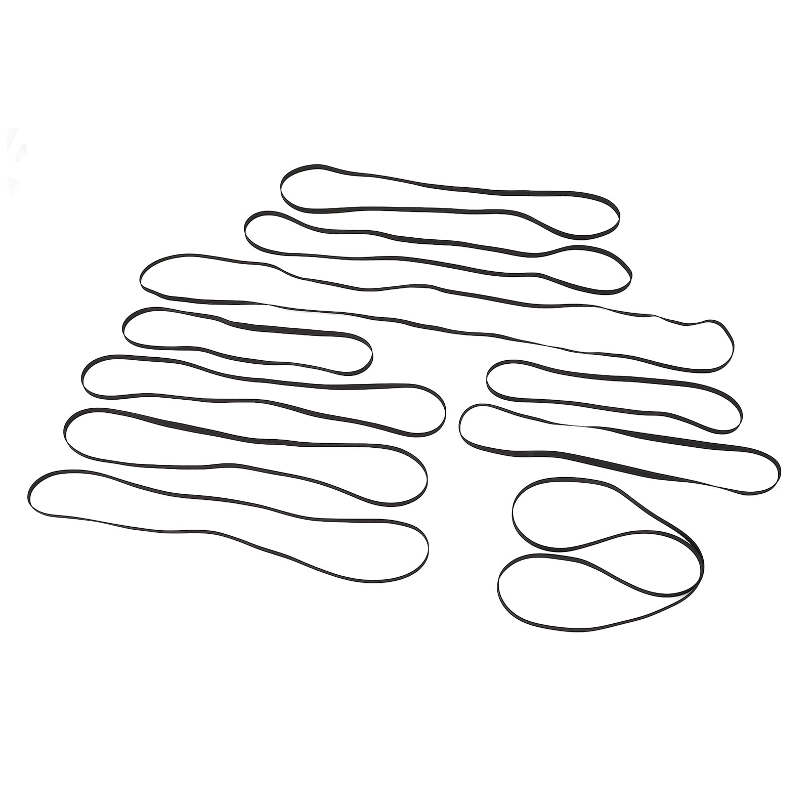 Record Player Belt, Turntable Replacement Belt, Belt Drive Record Player, Replacement Belt, Rubber Material, Widely Used for CD DVD Players, 10 pcs