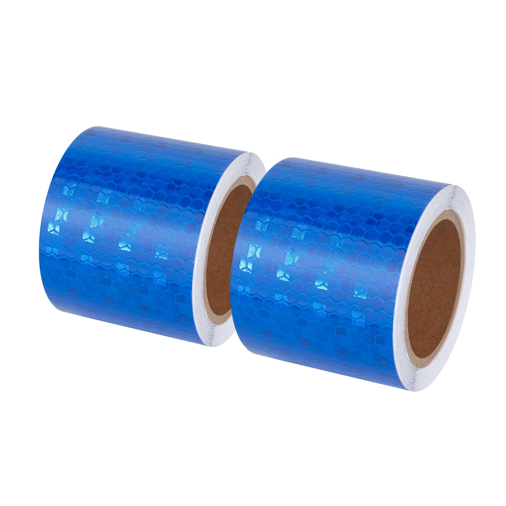 Blue Reflective Safety Tape, Xrkuu 2 Rolls 3M x 5CM No Residue Reflector Tape Self-Adhesive Security Marking Tape Safety Warning for Trucks Bikes Baby Strollers Helmets