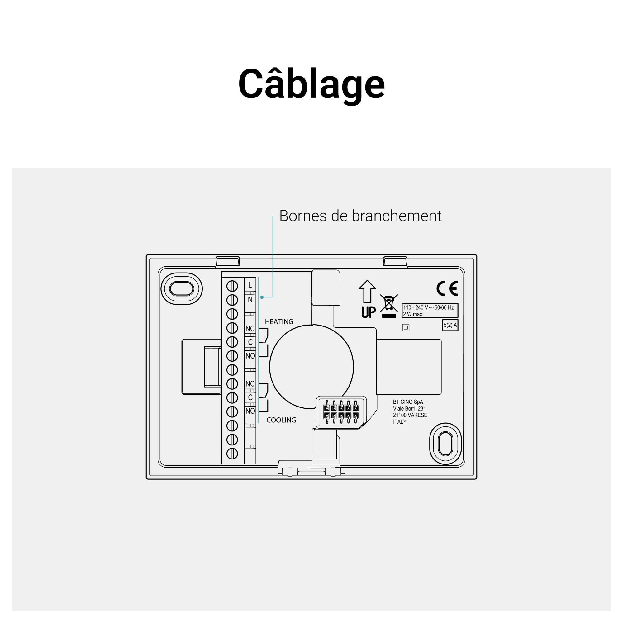 LEGRAND | Thermostat Smarther, Montage En Saillie, Contrôle À Distance Via App Home + Control, Compatible Assistants Vocaux, Fonction Boost Pour Confort Rapide