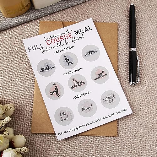 Funny Scratch Off Birthday Card - Full Course Meal Gift for Him - Image 5