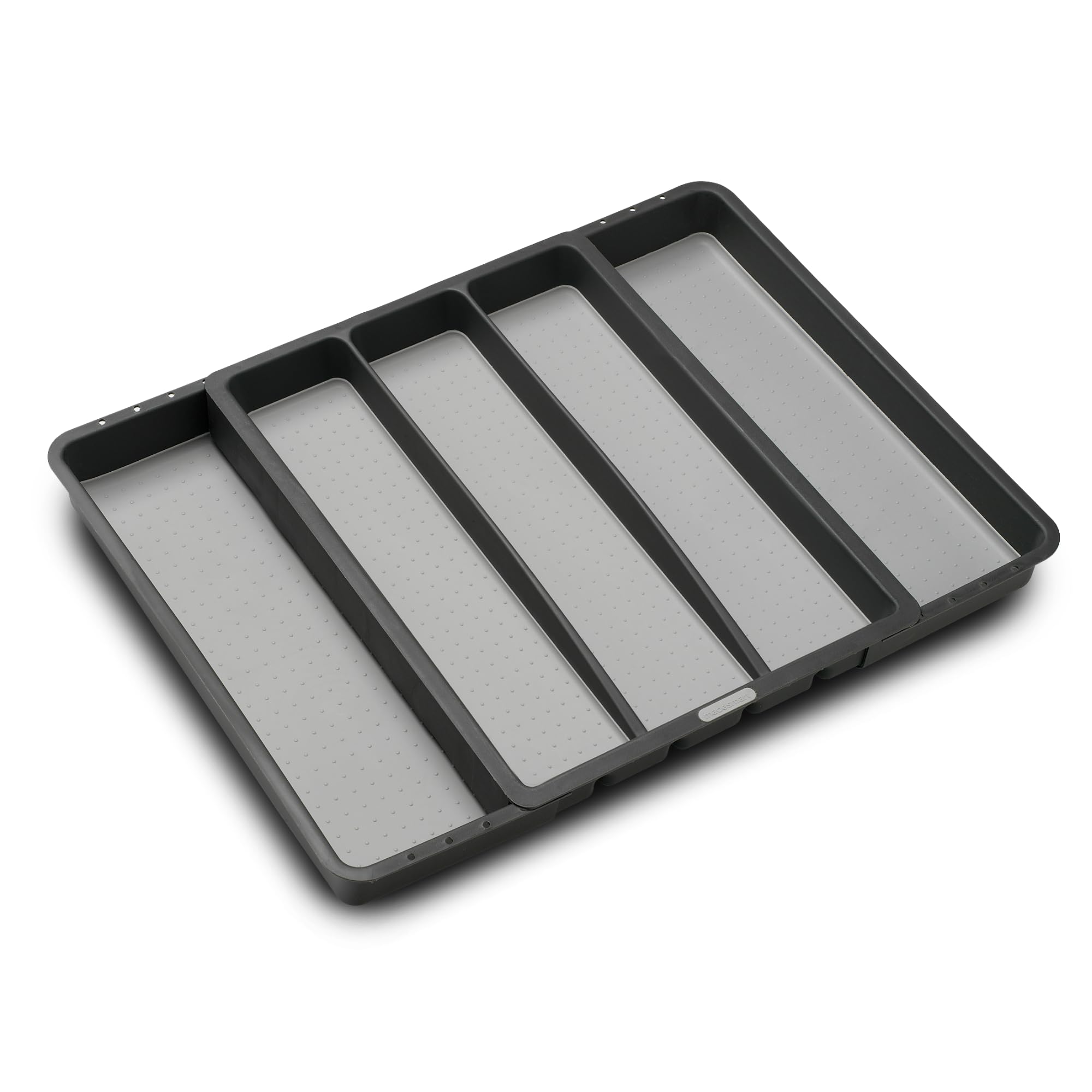 madesmart Expandable Utensil Tray - Granite| CLASSIC COLLECTION| 5-Compartments | Kitchen Organizer | Soft-Grip Lining | Easy to Clean | BPA-Free