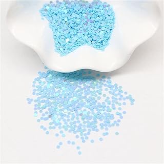 Lentejuelas para uñas con puntos, 1 mm, 2 mm, 3 mm, lentejuelas circulares para decoración de uñas, manicura, joyería de boda, decoración, confeti, mezcla de colores, azul ab-1mm10gram
