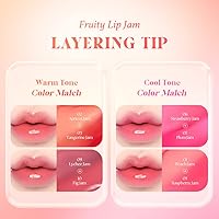 Vista 8 de dasique Fruity Lip Jam (#01 Peach Jam) Acabado de alto brillo Hidratante Vegano, libre de crueldad Bálsamo labial