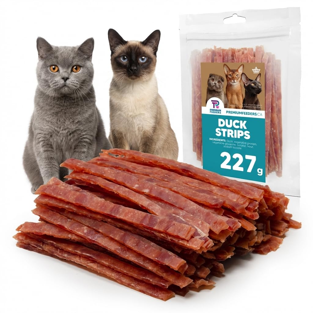 Premium Feeders Duck Strips for Cats 227g – Natural Cat Treats, Soft & Chewy Hypoallergenic Delicious High Protein Snack for Kittens & Adult Cats, Training Rewards & Daily Treat - Made with Real Duck - 4