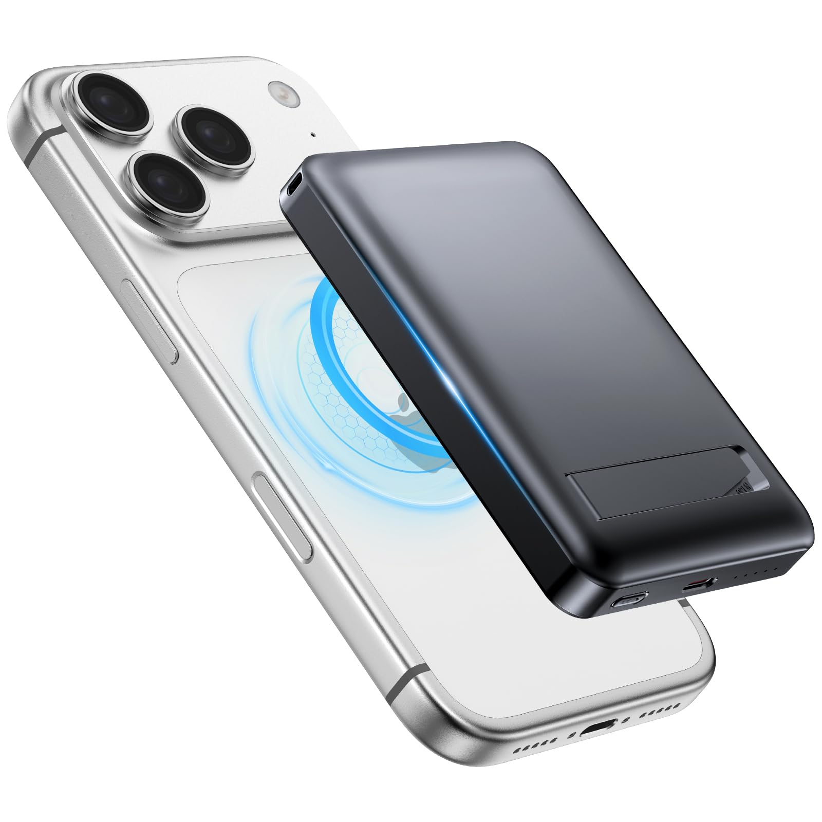 for Magsafe Portable Charger - 10000mah Wireless Magnetic Power Bank with Stand,PD 20W Fast Charging External Battery Pack Travel/Camping Essential Phone Charger for iphone 17/16/15/14/13/12 Series - 1