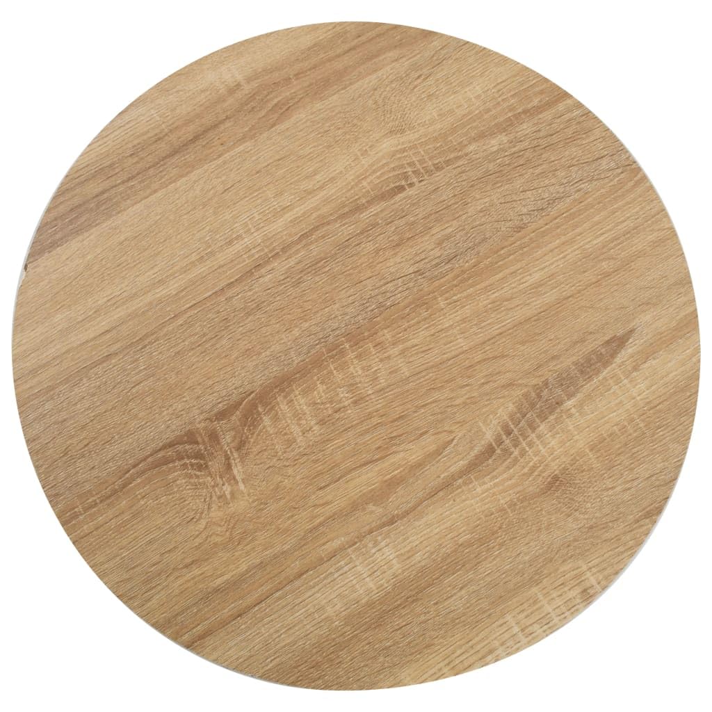 vidaXL Mesa de Bistró Mueble de Comedor Bar Barra Restaurante Cafetería Jardín Exterior Terraza Decoración con Tabla Redonda MDF Marrón Claro