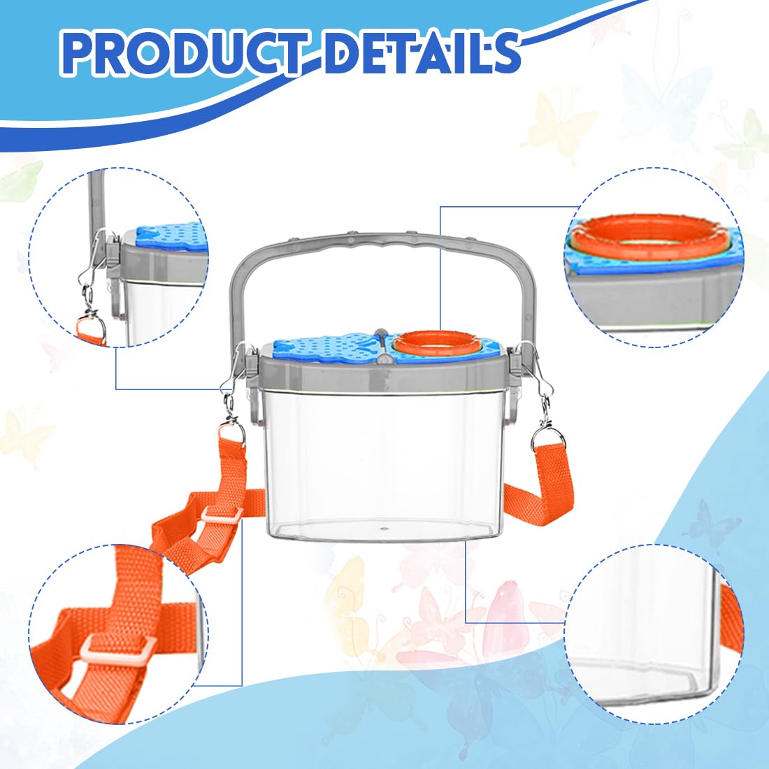 Kit D'Exploration Et Capture D'Insectes Pour Enfants - Filet, Loupe, Pince, Microscope - Sac De Transport Inclus - Idéal Pour L'Aventure En Plein Air - Cadeau Fille Garçon