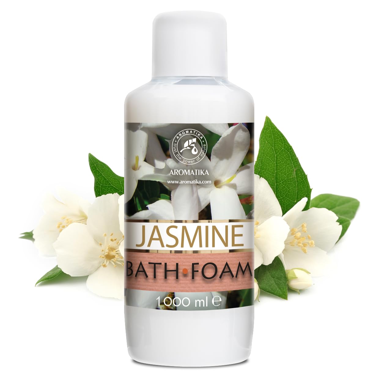 Espuma Baño de Jazmín 1000ml - Espuma Baño con Aceite Esencial de Jazmín - Cuidado del Cuerpo - Relajación - Fragancia Dulce y Suave - Aromaterapia - Spa - Baños de Burbujas - Belleza