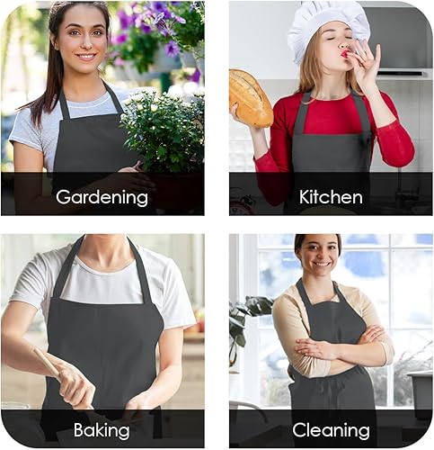 Miniatura 5 de Aprons for Men - 100% Polyester Chef Apron Women with Extra Long Ties - Cooking Aprons for Women & Mens Apron