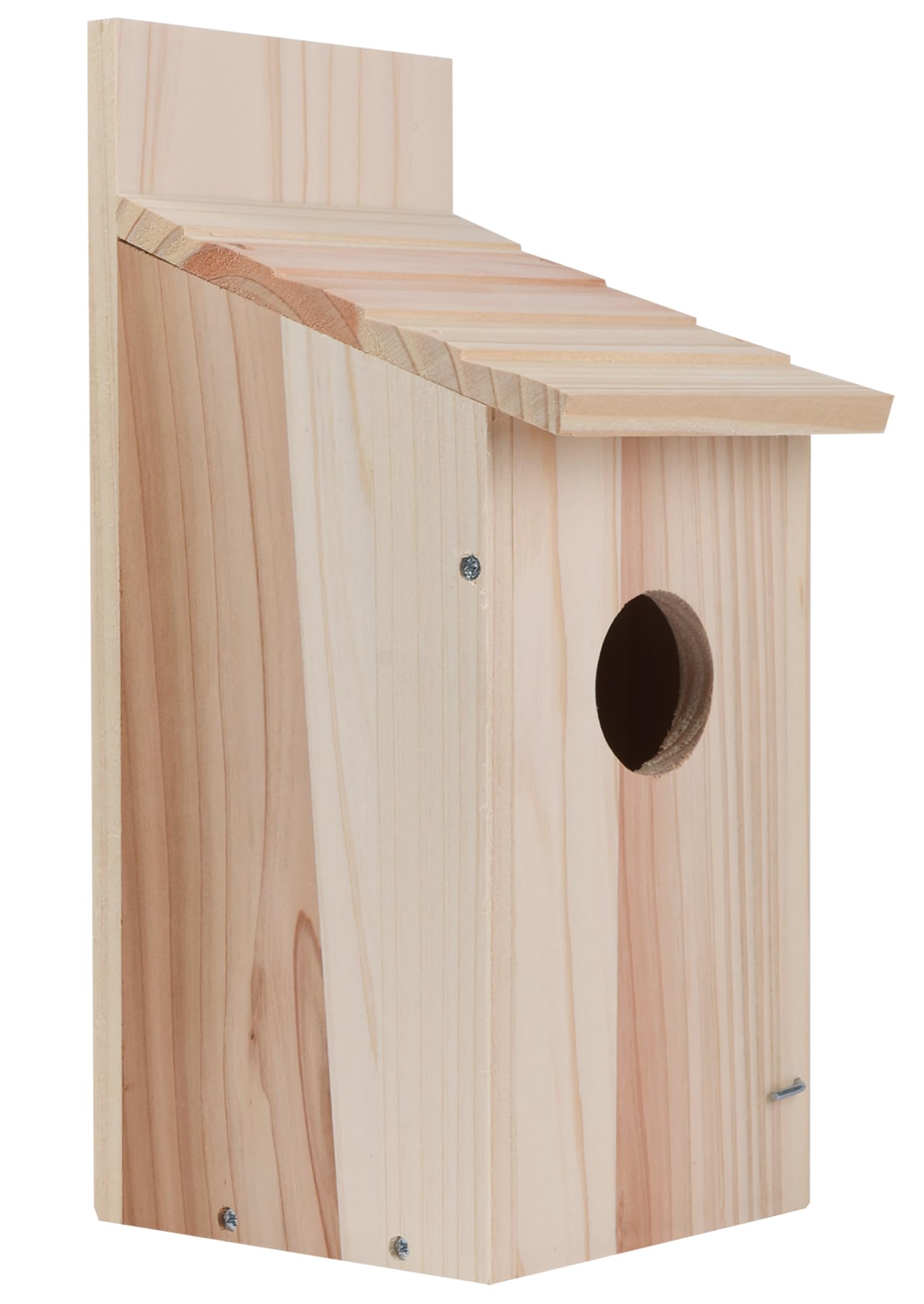 Bird Houses for Outside Clearance, Cedar Finch Bluebird Box House for Outside Clearance Wood Bluebird Box House Cedar Wren Hummingbird Birdhouse,Assembled,Natural, 1Pack
