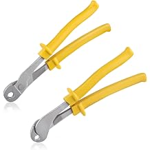 SPEEDWOX J-Clip Pliers Heavy Duty Wire Cage Clips Cage Building J-Clips Pliers Bent Straight Jaw Hog Ring Pliers Kit Rabbit Cage Clips J Clips Pliers For Building Rabbit Cages Coops Cage