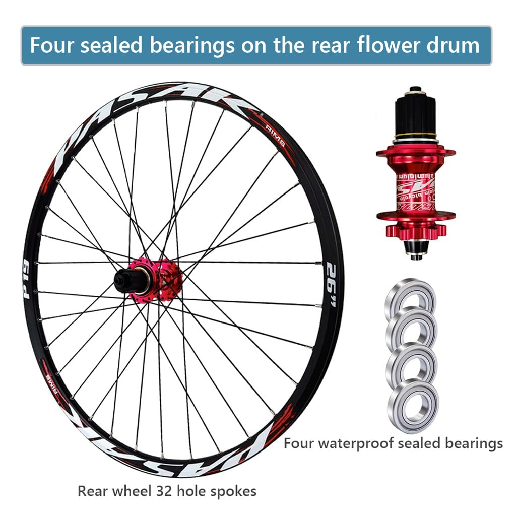 26インチ mtb フロントホイール　スルーアクスル 26インチ mtb フロントホイール スルーアクスル