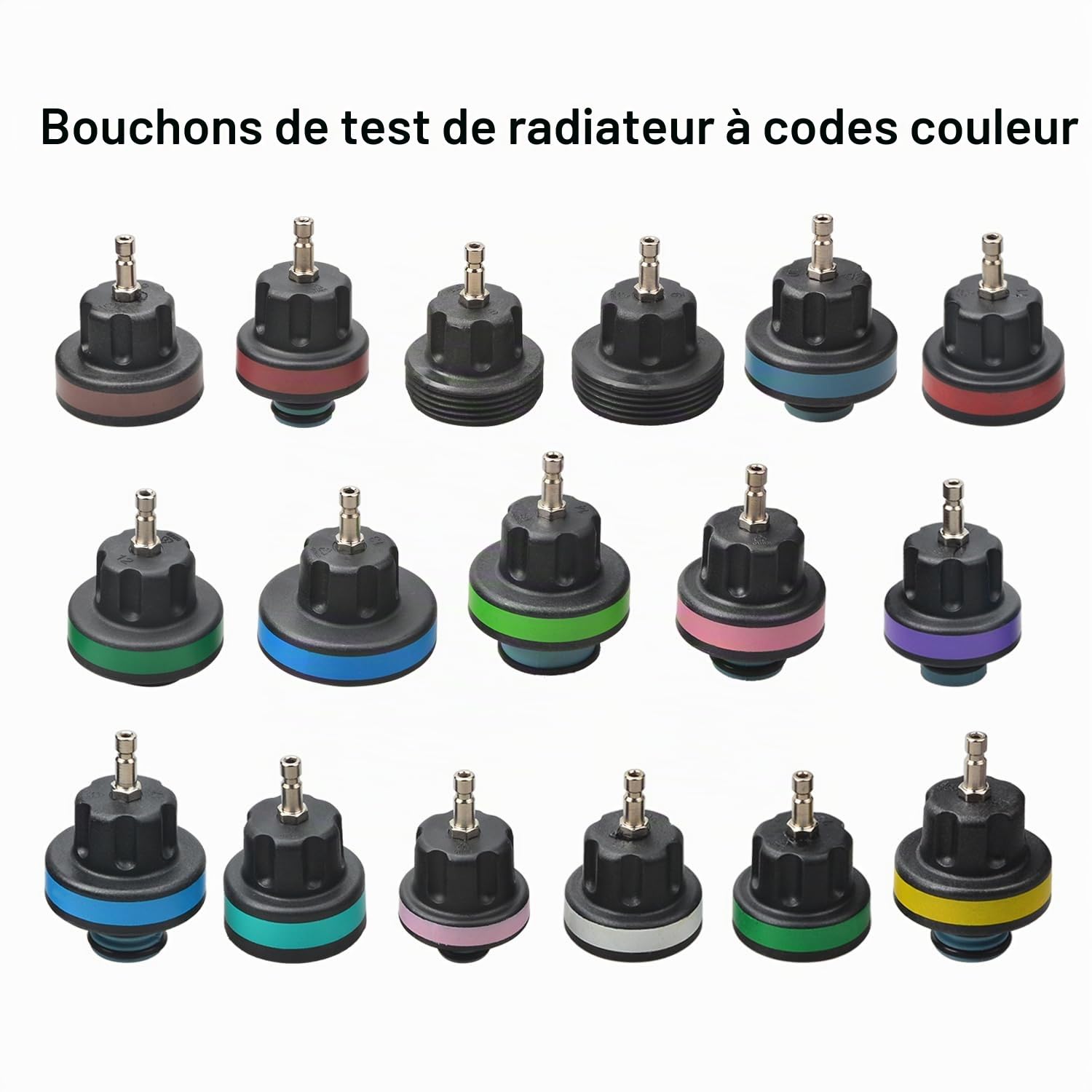 28 PCS Kit de Testeur de Pression de Système de Refroidissement et Remplissage de Liquide de Refroidissement, Kit de Testeur de Pression de Radiateur Universel
