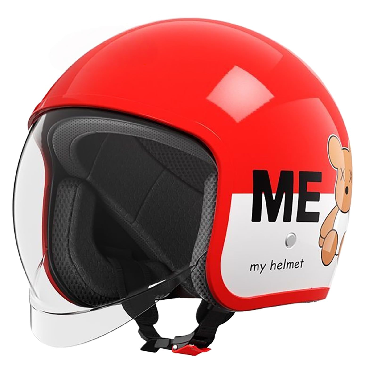 Dziecięcy kask motocyklowy, otwarty kask dla dzieci, dla dziewczynek i chłopców w wieku 4-12 lat, kask motocyklowy z wizjerem, kask rowerowy lub cruiser, homologacja ECE.