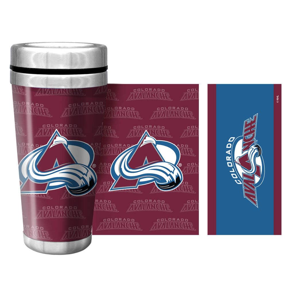 Colorado Avalanche Travel Mug - 16 oz. Full Wrap Wallpaper