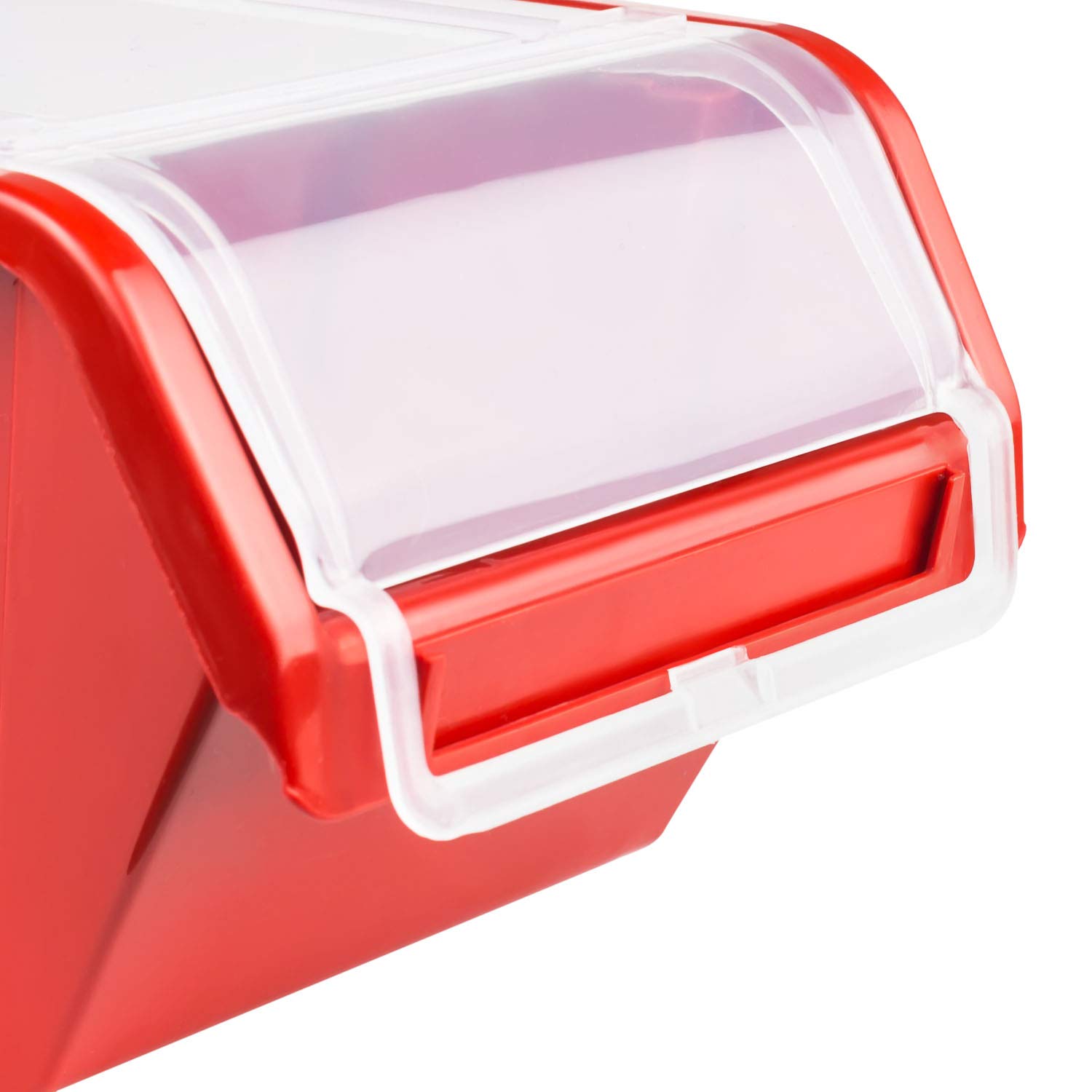 botle 20 x Stapelbox Kunststoff Lagerboxen Stapelbar Stapelkiste Sortierbox Box mit Deckel 160x230x120 rot