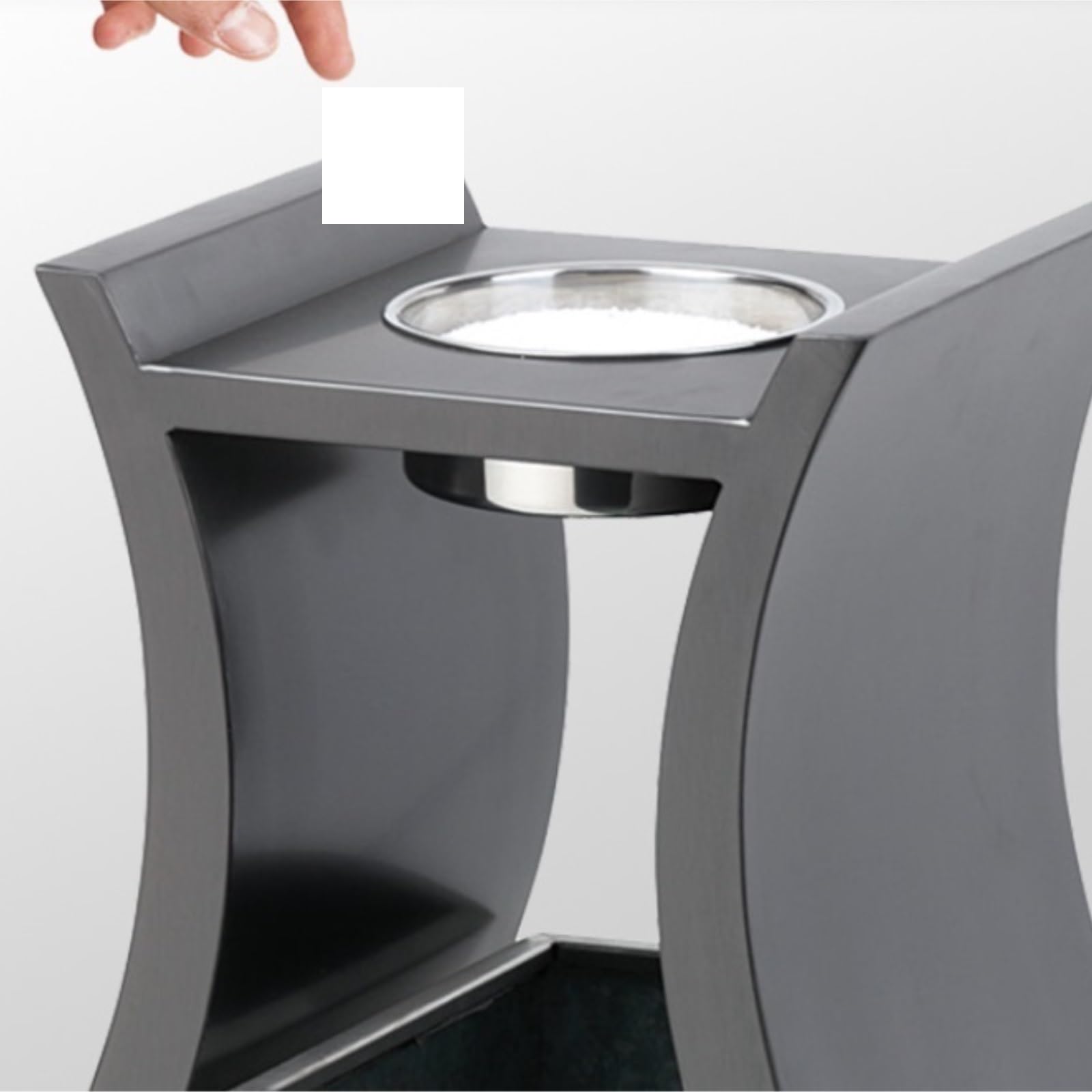 Papelera Oficina Cubos De Basura Papelera De Reciclaje Para Exteriores Papelera De Acero Inoxidable De Alta Gama Para Hotel Pasillo De Hotel Vertical Con Cenicero Papelera Para Comunidad(Rose gold)