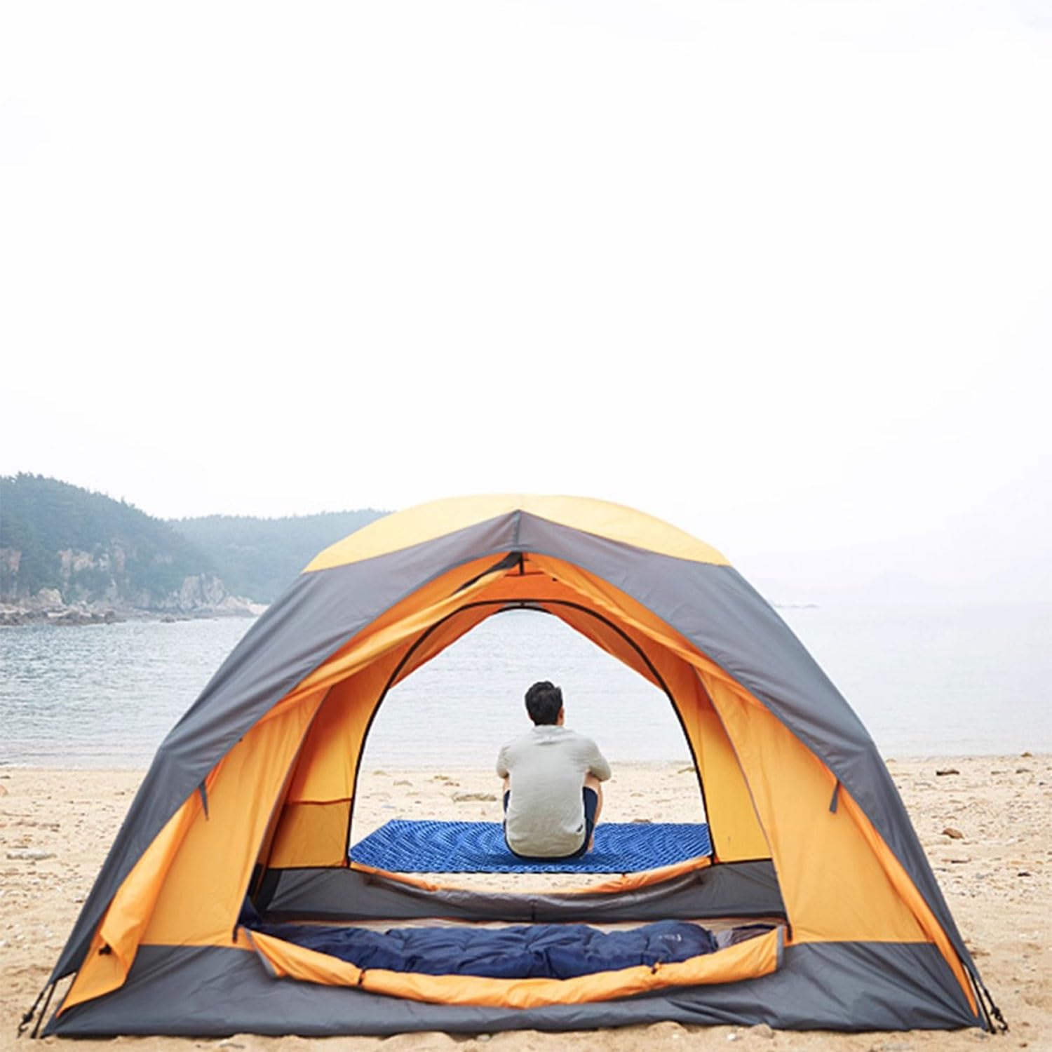 Schaumstoffmatte Blau, Faltbare Ultraleicht Wasserdicht Isolierend, Outdoor Foam Faltzelt Isomatte für Camping Picknicks Im Freien Schaumstoffpolster
