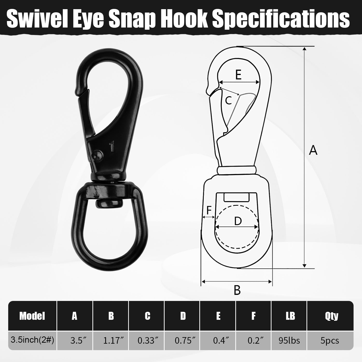 Mixiflor Stainless Steel Swivel Snap Hooks-5 Pack (3.5 Inch) Flag Clips for Flagpole Rope, Duty Diving Clips Spring Hooks for Bird Feeders, Pet Chains, Dog Tie-Out Cable, Keychains