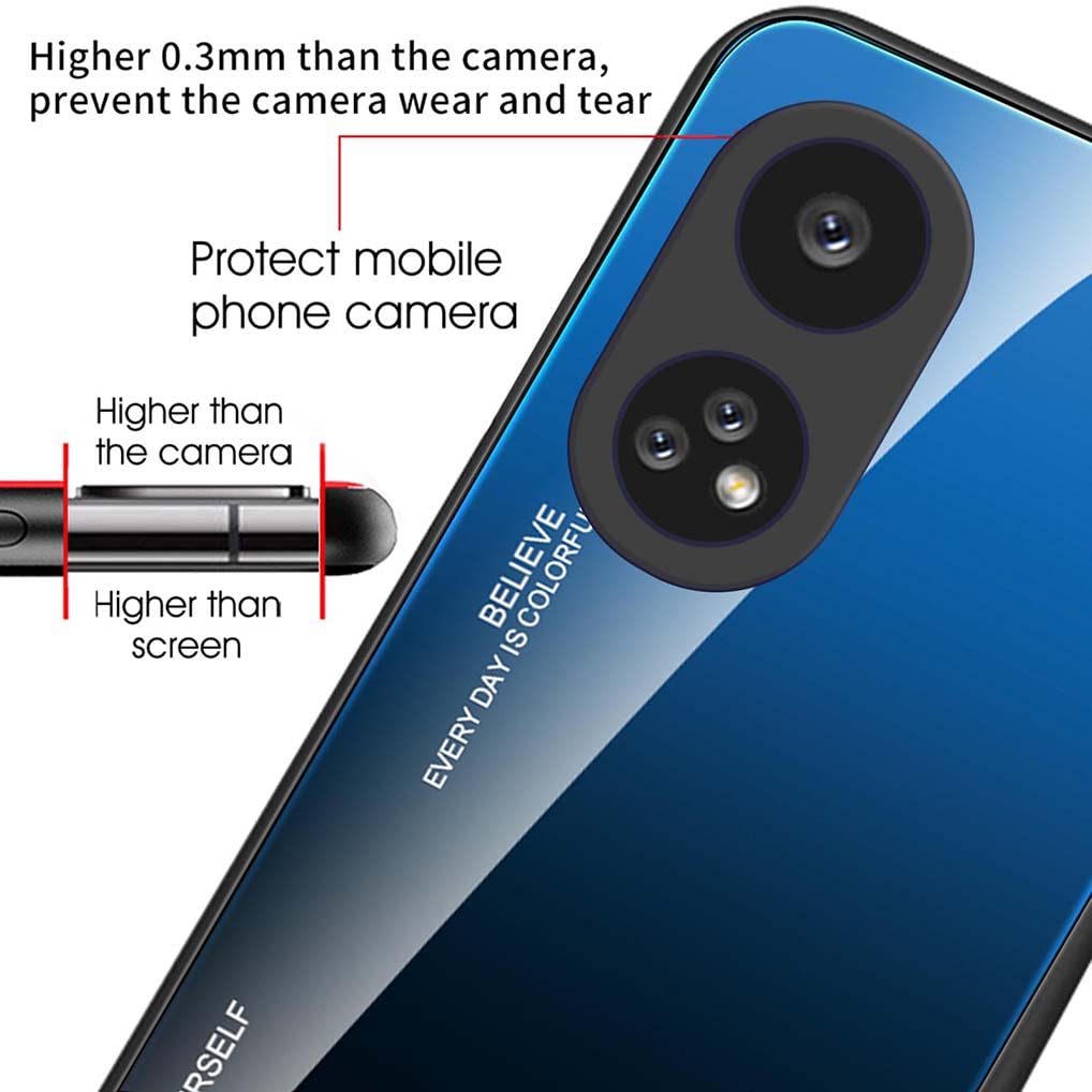 BORYA Coque Pour Oppo Reno 8T 4G (Reno8T), Antichoc Très Mince Premium Souple Translucide Givré Silicone TPU+PC Housse, Mat Anneau Magnétique Support