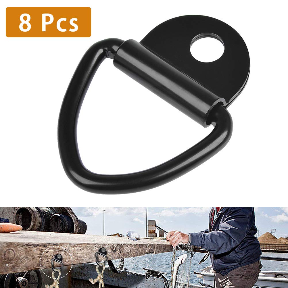 Buy QLOUNI 8PCS Tie Down Anchors Hook 7mm VRing Trailer Lashing Rings