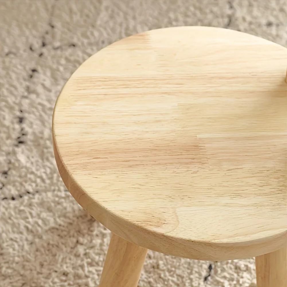 Taburete pequeño pequeño de madera maciza con orejas de conejo, para niños