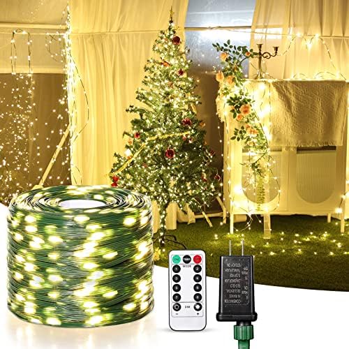 ATHZABOK Battery Christmas Lights Outdoor,Battery Powered Fairy Lights