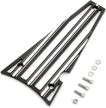 CNC Cut Frame Grille Cover for Harley Electra Glide, Street Glide, Road King, Tri Road Glide Gauge Style -Black, 2017-2022