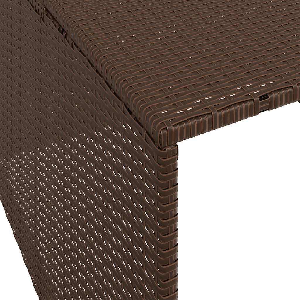 Garaje para robot cortacésped marrón de poliratán con marco de acero recubierto de polvo, 86 x 90 x 52/57 cm, funda protectora impermeable para robot cortacésped, protección UV, impermeable