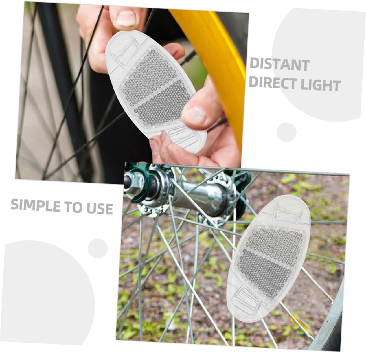 10Pcs Reflective Bike Wheel Lights Safety Reflectors for Bicycles Reflectors for Mountain Road Bikes Enhance Visibility Low Light