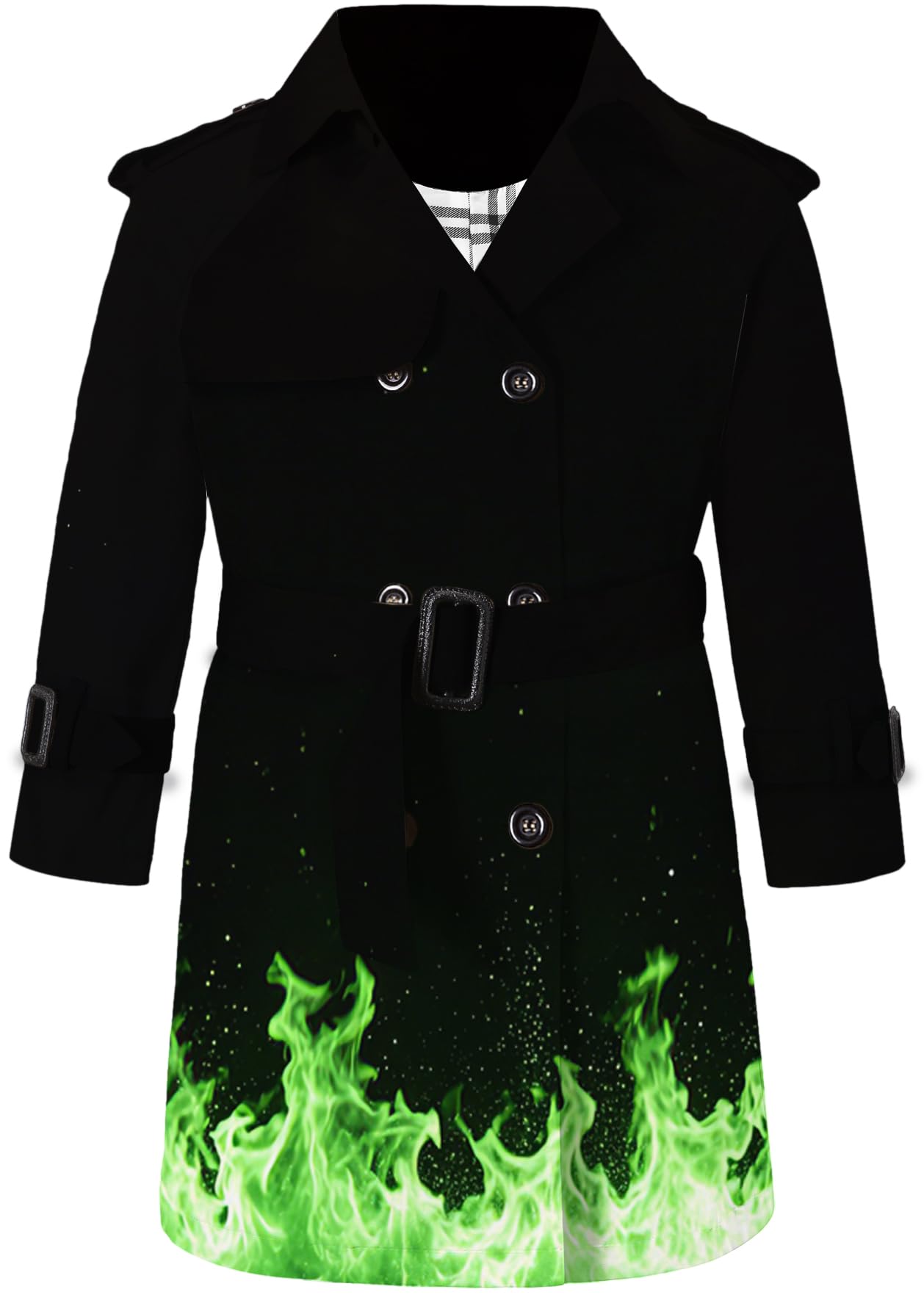 Betusline Boys Waterproof Trench Coat Double Breasted Classic Belted Outwear Jacket Dress Coats
