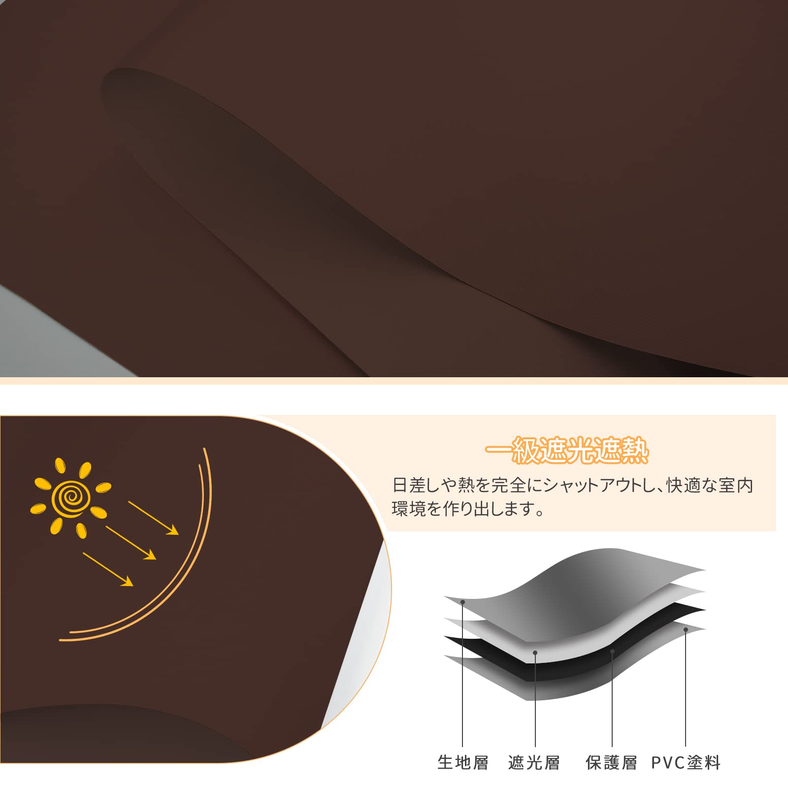 Amazon｜HOCRISSON ロールスクリーン つっぱり式 ロールカーテン 1級