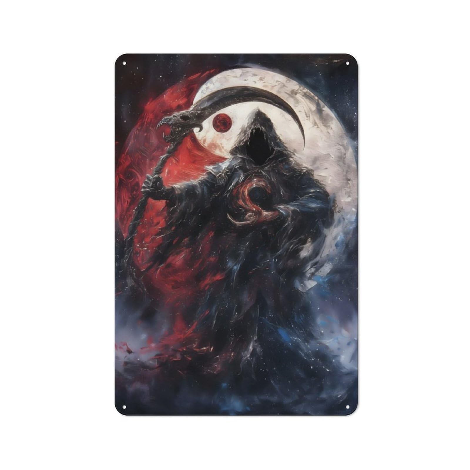 Junmoney Grim Reaper In Space Tin Wall Plaque 30X20cm With For Man Cave Or Games Room, For Updating Man Cave And Games Room After Moving