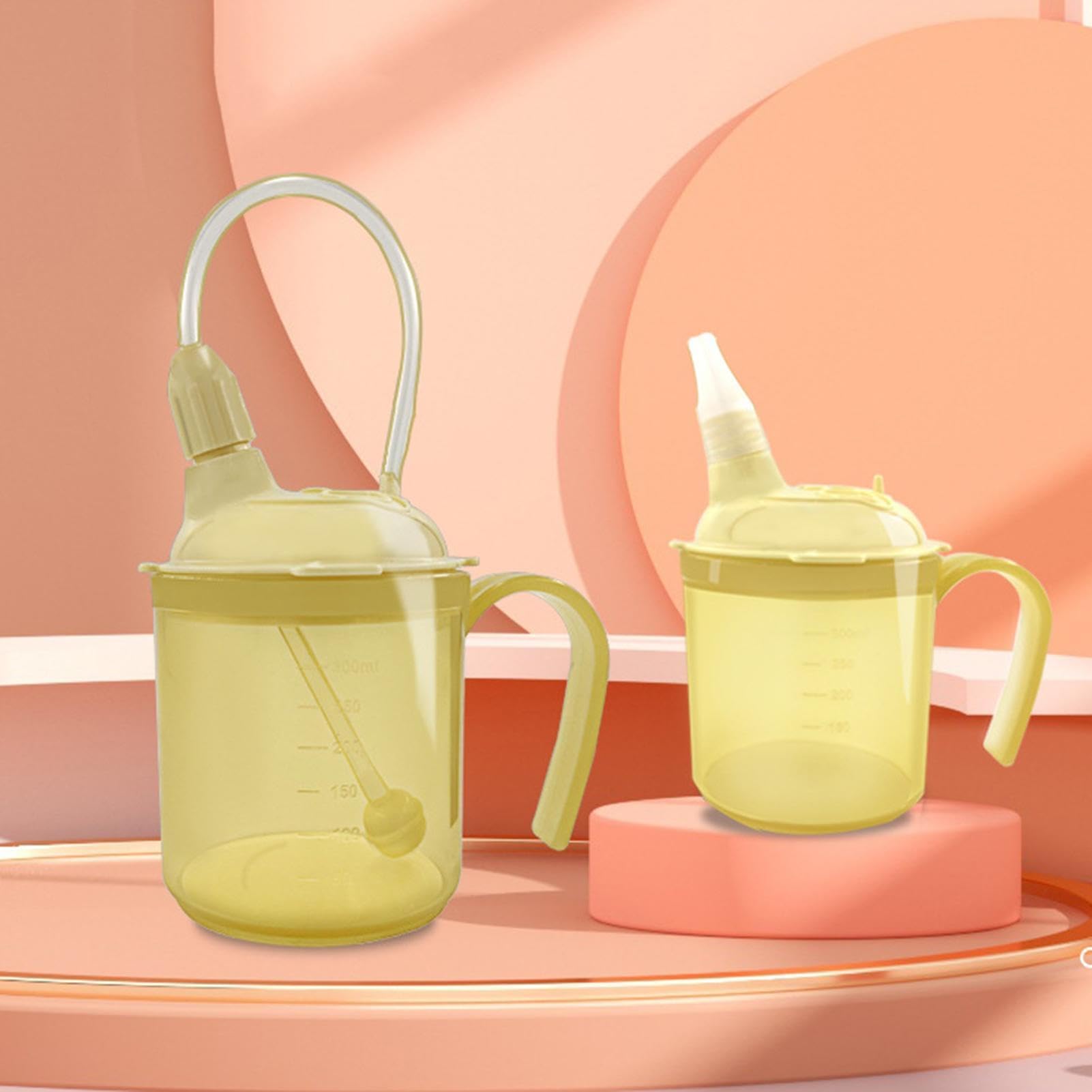 Tazza con beccuccio per anziani, a prova di fuoriuscite, aiuto per bevande calde o fredde, soluzione per bere accessibile ai disabili da 300 ml, per la cura quotidiana