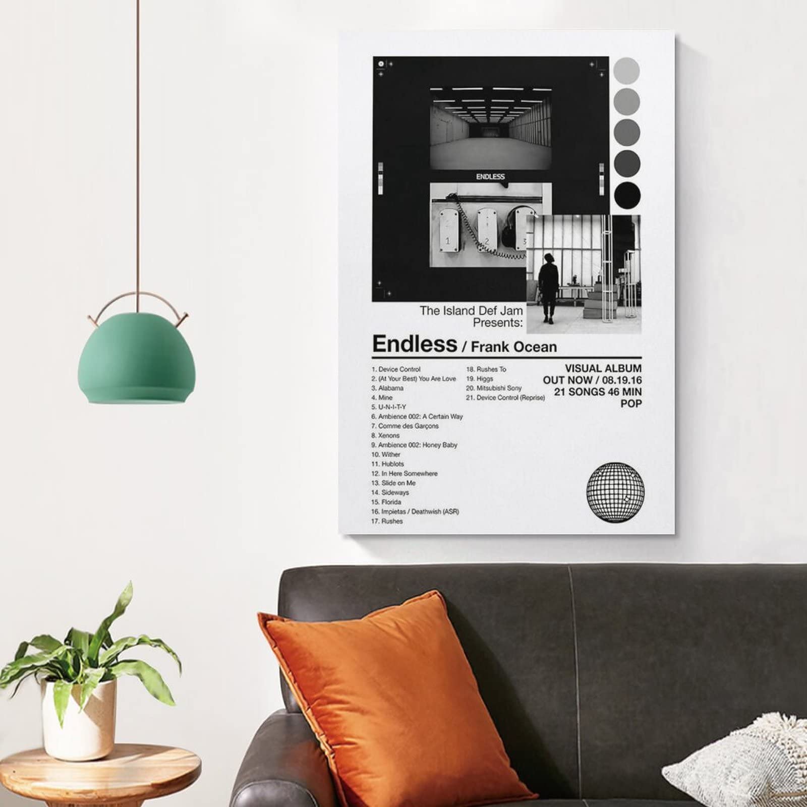 Frank Ocean Endless Canvas Poster Bedroom Decor Sports Landscape Office Room Decor Gift Unframe-style 16x24inch(40x60cm)