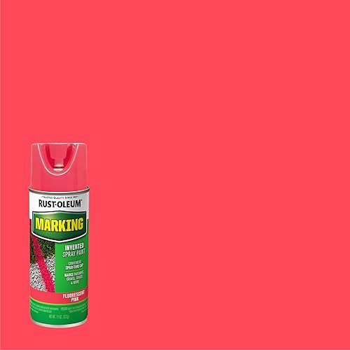 Miniatura 36 de Rust-Oleum 1985830 Specialty Marking Pintura en aerosol, 11 onzas, color blanco Blanco,Amarillo claro,Rosa fluorescente,Rojo fluorescente,Naranja