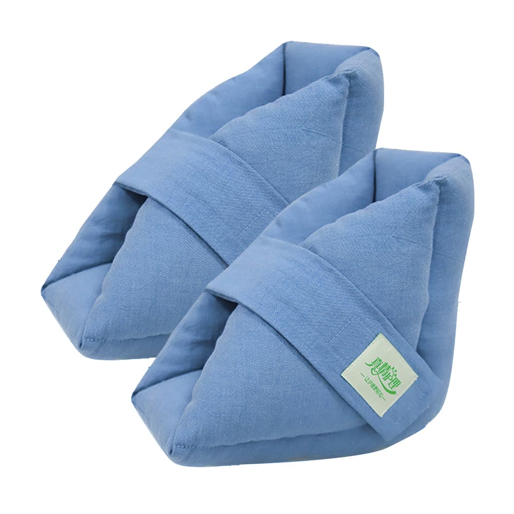 2 cojines protectores de talón, almohada de apoyo para pies sin carga, alivio del dolor de úlceras y úlceras, suministros de recuperación de cirugía para ancianos postrados en cama,