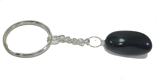 Miniatura 3 de Llavero de turmalina negra con cristales curativos de jaula de cristal, Negro -