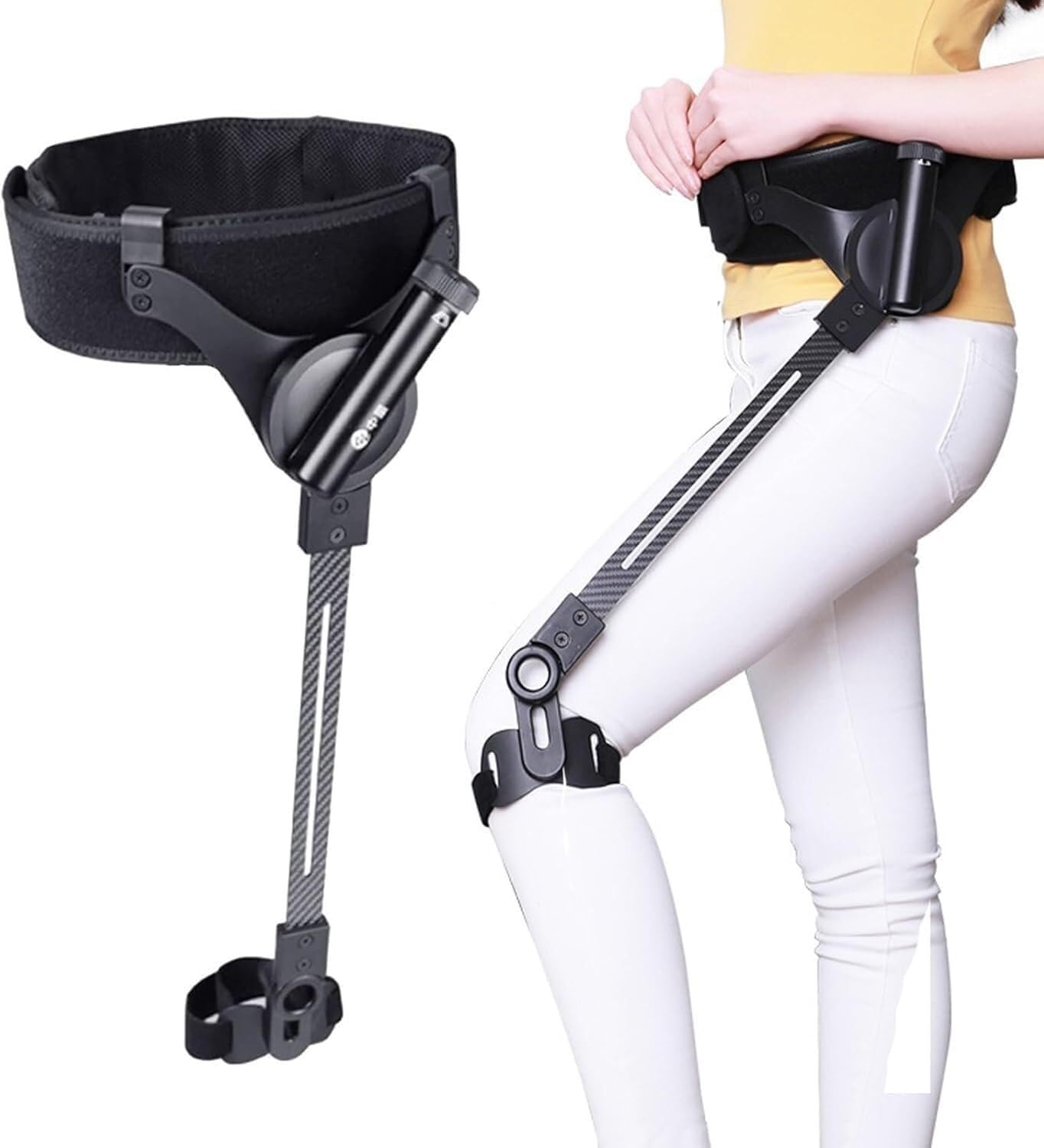 Bionic Body Power Gehhilfe, 3-stufig verstellbare Stärke, Exoskelett-Beine, Rehabilitationstraining, Mobilitäts-Gehhilfe für Erwachsene, ältere Menschen, links + rechts, S