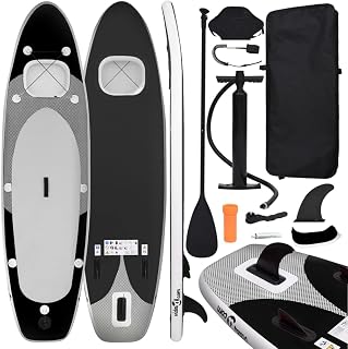 LIFTRR Sporting Goods With Inflatable Stand Up Paddle Board Set Black 330x76x10 cm